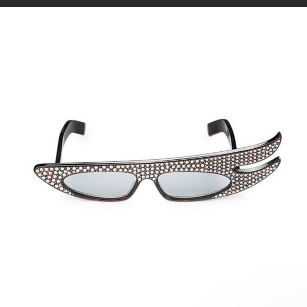 Gucci Tortoise and Crystal
Rhinestone Asymmetrical Wing Plume